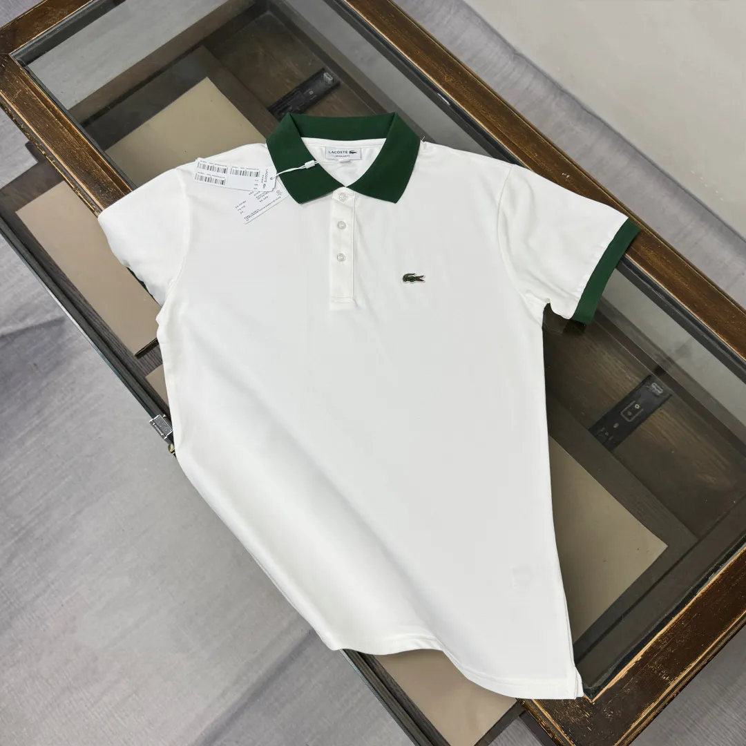 C🌟LACOSTE 2026 New Arrival polo ～ ✅ Same Style～ ， ！ ， ！ ！ ， ， ， ， 👍 ：Black White Light Green Gray Size：M L XL XXL 3XL（ ！）